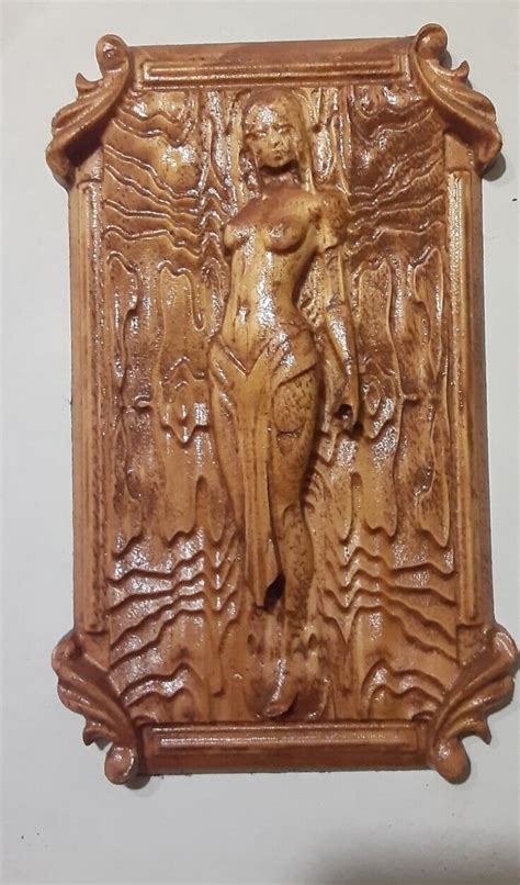 Wood Carving Of Nude Toppless Woman Width By Lenght Ebay