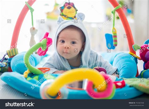 Cute Baby Boy On Colorful Gym Stock Photo 753367348 | Shutterstock