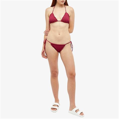 Frankies Bikinis Women S Tiana Bikini Top In Bordeaux Frankies Bikinis