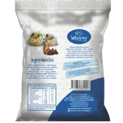 Biscoito Fit Sabor De Cookies 45g Wheyviv Nuttrindo