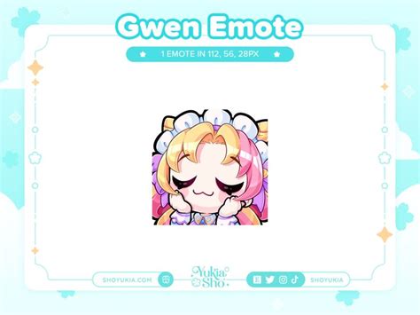 Gwen Uwu Emote For Twitch Discord Youtube Custom Twitch Emotes