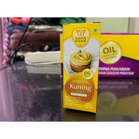 Jual Koepoe Koepoe Pewarna Makanan Warna Kuning Oil Based Ml Shopee