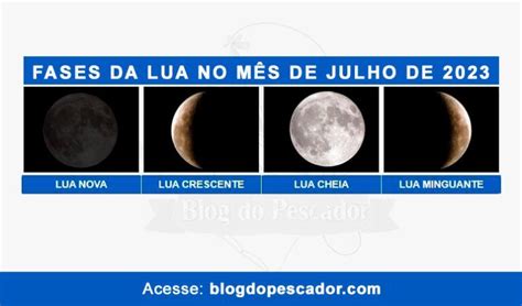 Fases Da Lua Do Mes De Julho De 2023 Pescador Pescaria Julho