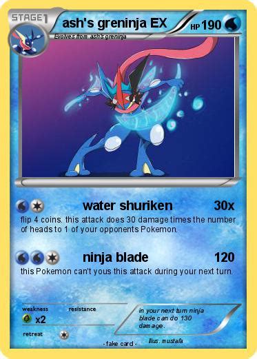 Pok Mon Ash S Greninja Ex Water Shuriken My Pokemon Card