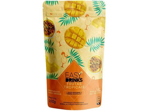 Preparo Para Drink Easy Drinks Caipi Frutas Tropicais 100g Preparo