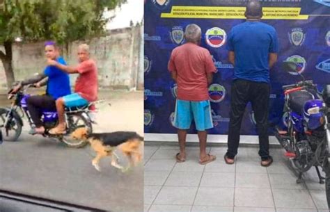 Presos Dos Sujetos Que Amarraron A Perro De Una Moto Y Lo Arrastraban