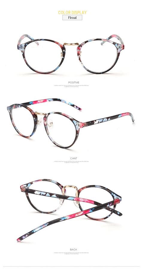 Floral Dioptrie 1 00 lunettes rondes en métal pour myopie pour