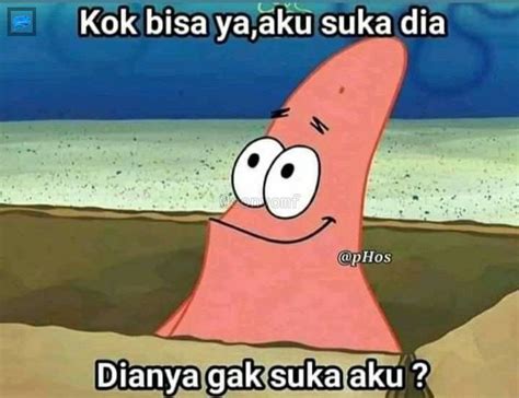 10 Meme Patrick Saat Bucin Inspirasi Stiker Whatsapp Nih