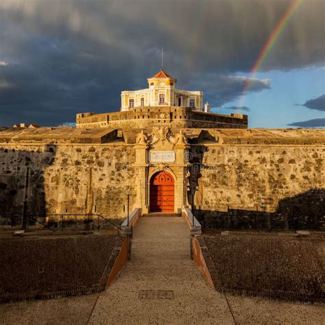 Fort Elvas Portugal castle stock image. Image of fortress - 277125365