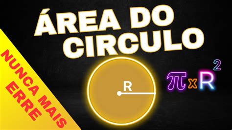 AREA DO CIRCULO: como calcular a area do circulo - YouTube