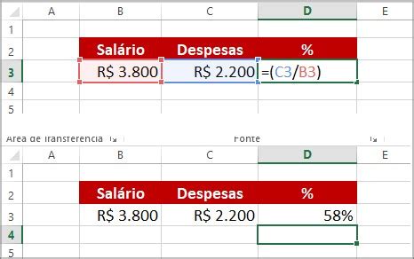 Calculo De Porcentagem No Excel