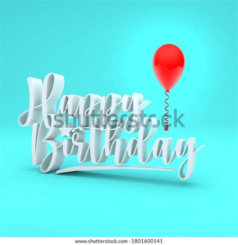 3d Illustration Render Concept Happy Birthday Stock Illustration