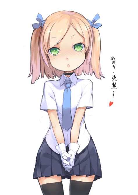 Safebooru 1girl Aoi Tsunami Blonde Hair Blush Chestnut Mouth Choker