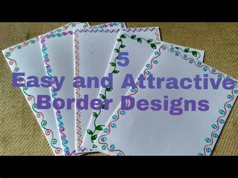 Handmade Greeting Card Border Designs Simple