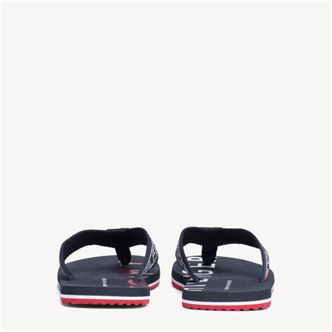 Buy Tommy Hilfiger Logo Strap Flip Flops In Black | 6thStreet Qatar