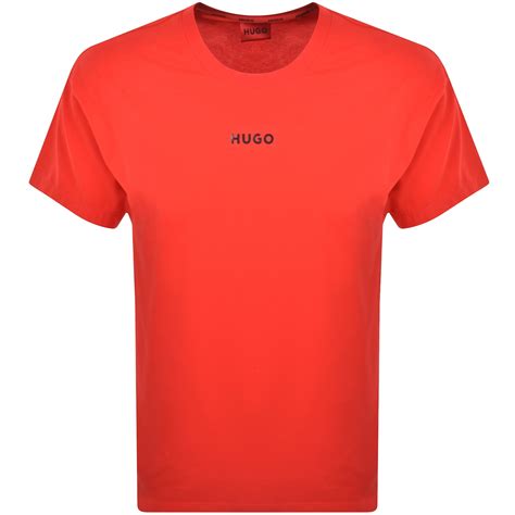 HUGO Linked T Shirt Red | Mainline Menswear