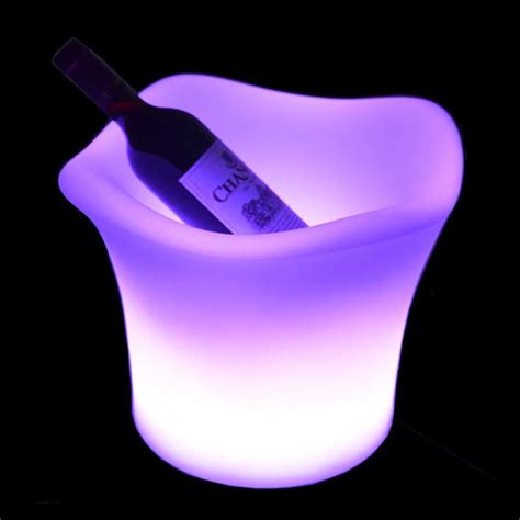 Led Illuminated Furniture Champagne Container Led Ice Bucket For Wine