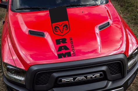 For Universal Hemi Dodge Ram Hood Stripe Truck Decals Mopar Stickers Vynil Car Graphics-in Car ...