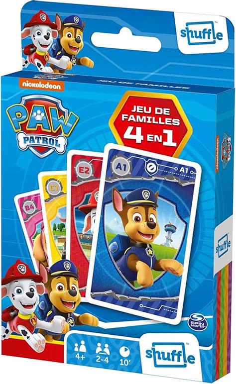 Shuffle Familles 4 En 1 Pat Patrouille Jeu De Cartes 108575998 Amazon