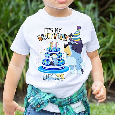 Personalized Bluey Birthday Bluey Boy Shirt, Bluey Birthday - Inspire ...