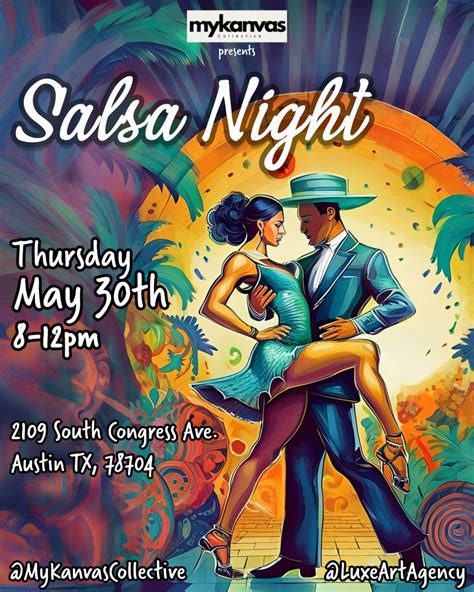 salsa night  austin  luxeart hangar