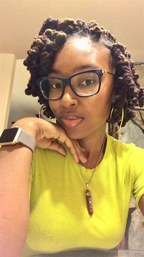 Loc Knots Girls With Glasses Long Locs Locs Girls With Locs Girls With