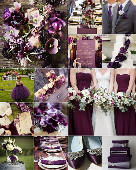 Aubergine / Eggplant Wedding Colours