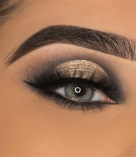 Gorgeous Eyeshadow Looks The Best Eye Makeup Trends Neutral Gold Glitter