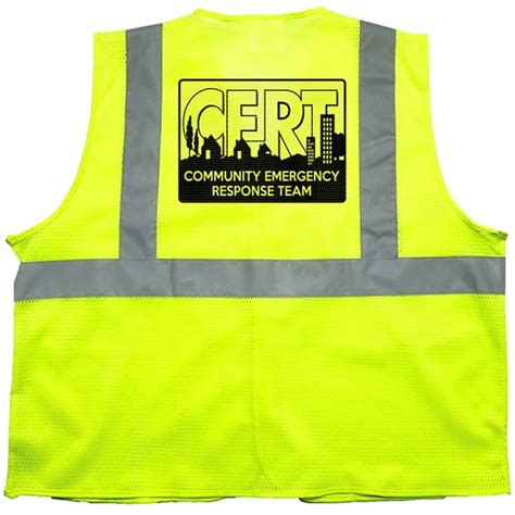 Qraphic Tee Cert Vest Community Emergency Response Team Vest