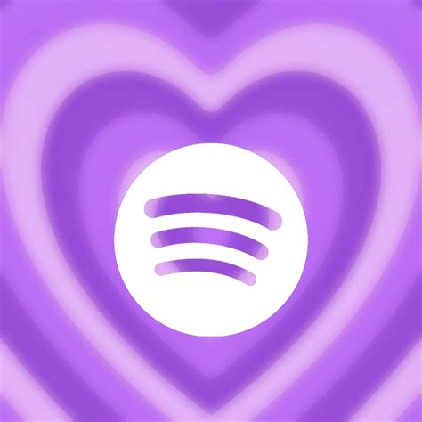 Spotify Purple Aesthetic Heart App Icon Em 2022 Ícones Ícone Ios Ios