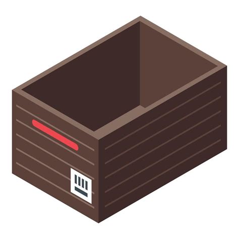 Vegetable Wood Box Icon Isometric Style 15653092 Vector Art At Vecteezy