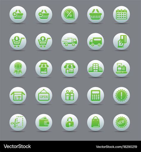 Set Collection Of Modern Icons Royalty Free Vector Image