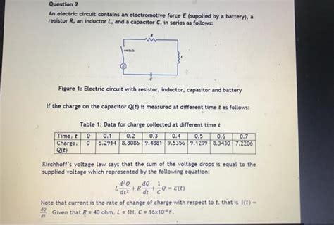 Solved Question 2 An Electric Circuit Contains An