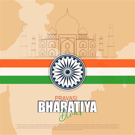 Premium Vector | Pravasi bharatiya divas or nonresident indian day