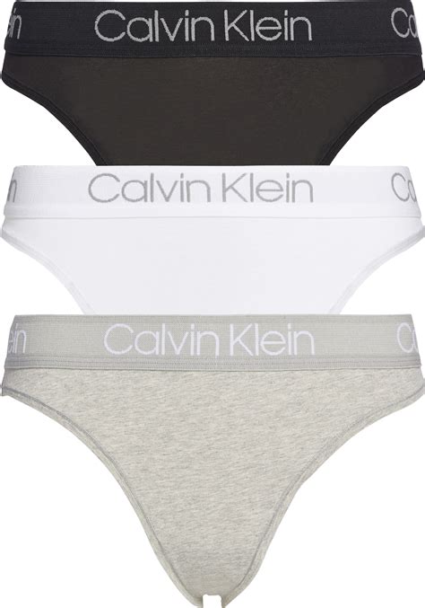 Calvin Klein Dames Tanga Slips 3 Pack Met Hoge Beenuitsnijding