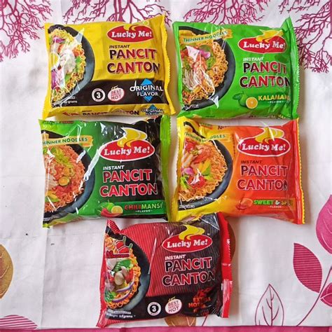 Lucky Me Pancit Canton Instant Noodles Original Calamansi Chilimansi