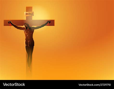 Jesus dies on the cross Royalty Free Vector Image