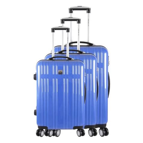 FRANCE BAG Set De 3 Valises Rigide ABS Polycarbonate 4 Roues 55 65