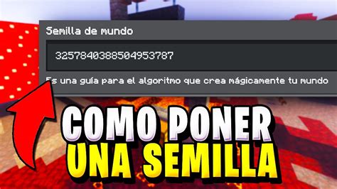 Como Poner Semillas En Minecraft Bedrock Tutorial Youtube