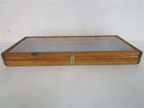 Wood Table Counter Top Display Case Oberman Auctions