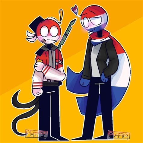 Nethernesia Countryhumans Gambar Karakter Sejarah Asia Ilustrasi