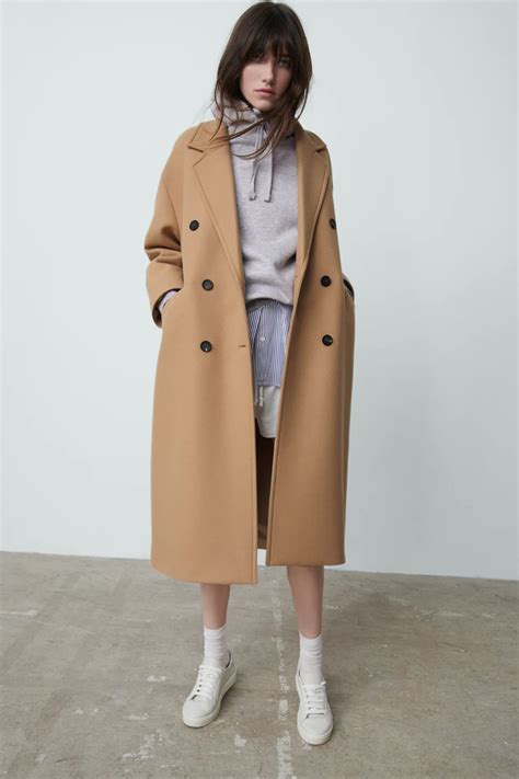 Wool Blend Oversized Coat Zara United States Oversized Coat Coat Wool Blend Coat