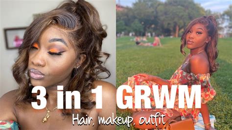 3 In 1 GRWM Hair Makeup Outfit Ft ISEE Hair YouTube