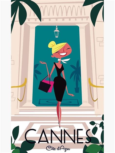 Poster for Sale avec l œuvre Affiche de Cannes de l artiste Gary