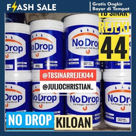 NO DROP 1 KG MERAH Waterproofing CAT Tembok PELAPIS ANTI BOCOR NoDrop