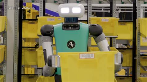 Watch Amazon Begins Using Humanoid Robot In Warehouse Bloomberg