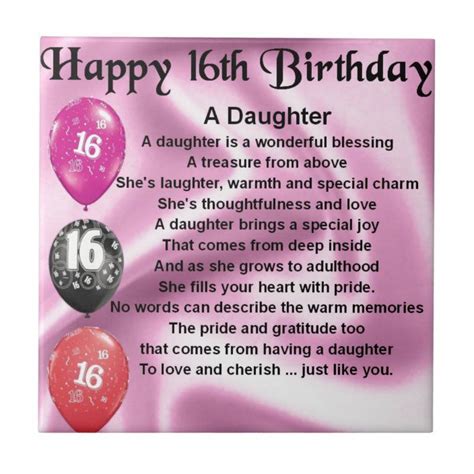 Sweet 16 Birthday Wishes For Daughter Hattie Michaelina