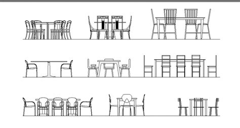 Dining Table Elevation Cad Block Image To U