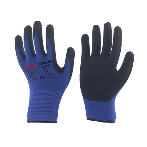 SANDY FOAM NITRILE COATED GLOVES BLUE Shanghai Inchoi Safety Products