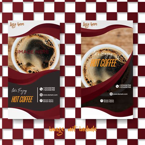 Checkered Coffee Cafe brochure Design 698178 Vector Art at Vecteezy